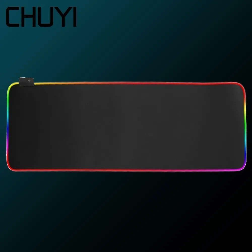 CHUYI Led RGB Освещение Коврик для мыши для игр поверхность водонепроницаемый Usb мышь кабель к тачпаду игровая мышь коврик мыши для World Of Warcraft для Dota2