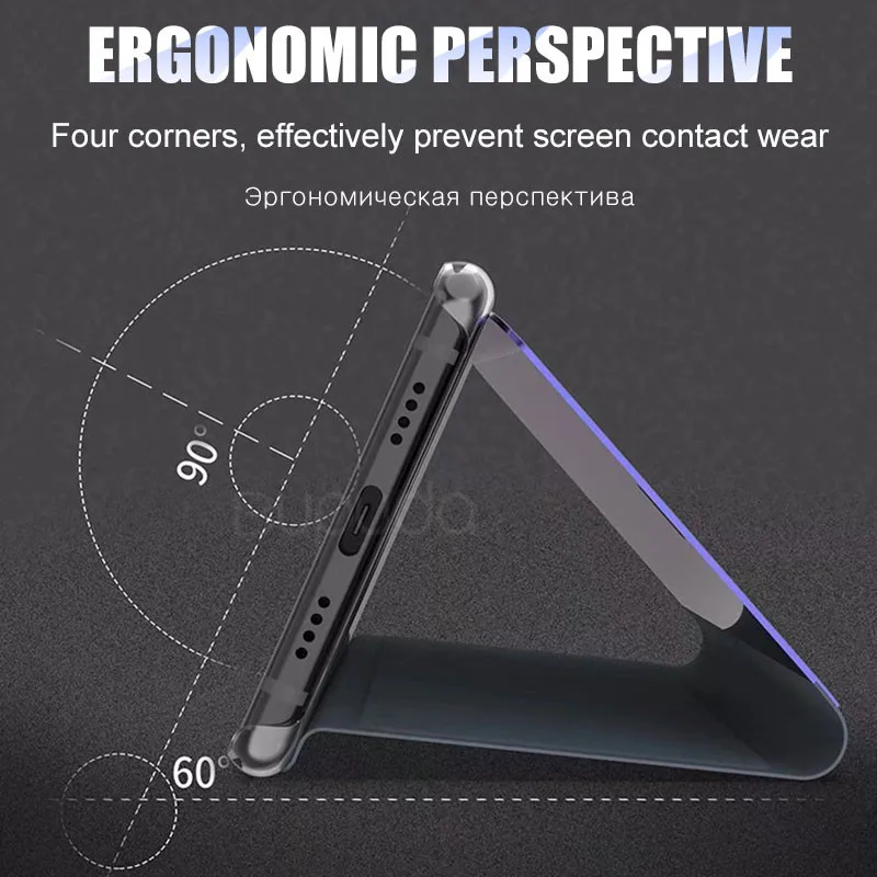 Luxury Flip Standing Case For Xiaomi mi 9 A2 8 Lite A1 6X 5X Mirror Leather Case For Redmi 7 Note 7 6 Pro 5 Plus 6A 4 4X Cover