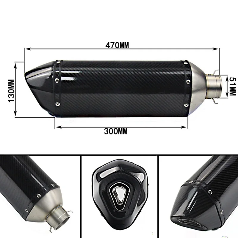 CBR500R CB500F CB500X For Honda Motorcycle Exhaust System Slip On Stainless Steel Mid Link Pipe + 51mm Tail Escape with Muffler