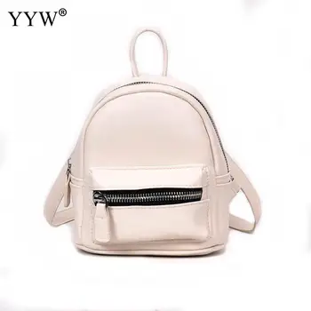 

YYW Pu Leather Shoulder Bag Female New Korean Girl Small Backbags Backpack School Back Bags Mini Fashion Ladies Bags Mochila