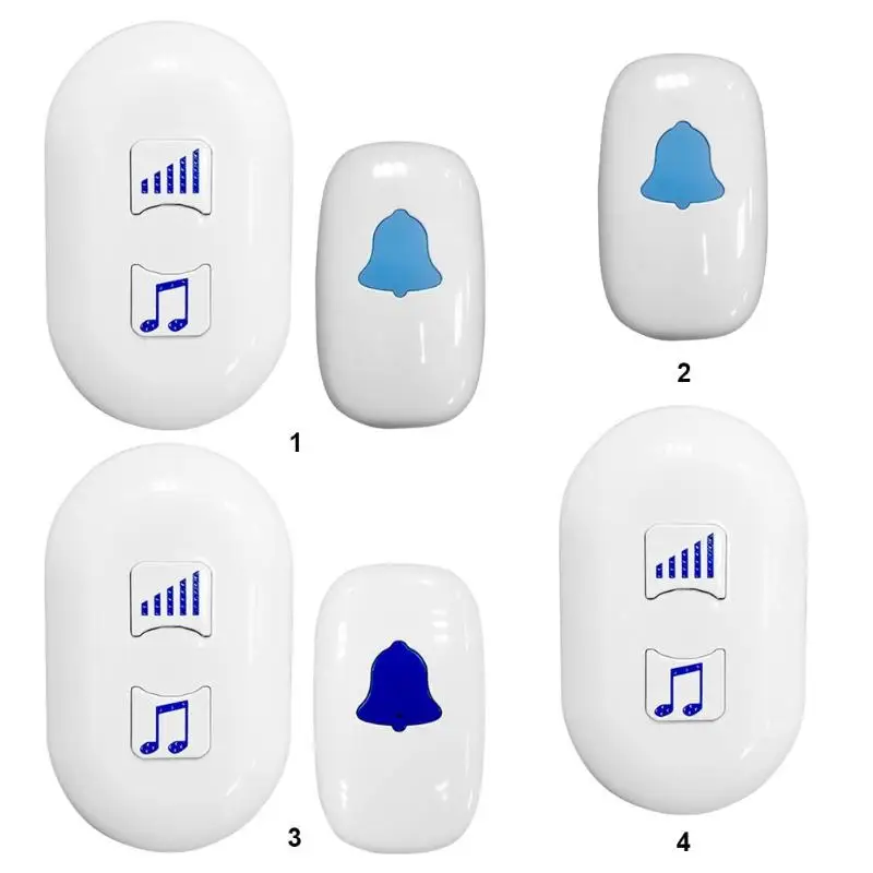 433MHZ 38 Songs Optional Waterproof Touch Button Smart Home Welcome Doorbell Alarm Intelligent Wireless Doorbell US Plug 433MHZ 38 Songs Optional Waterproof Touch Button Smart Home Welcome Doorbell Alarm Intelligent Wireless Doorbell US Plug
