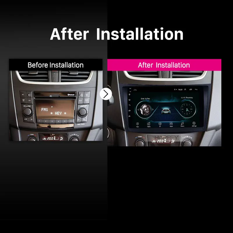 Best Harfey 9 inch Android 8.1 for SUZUKI SWIFT 2011-2013 Auto Radio GPS Navigation Audio system Bluetooth Music USB WIFI DVR 5