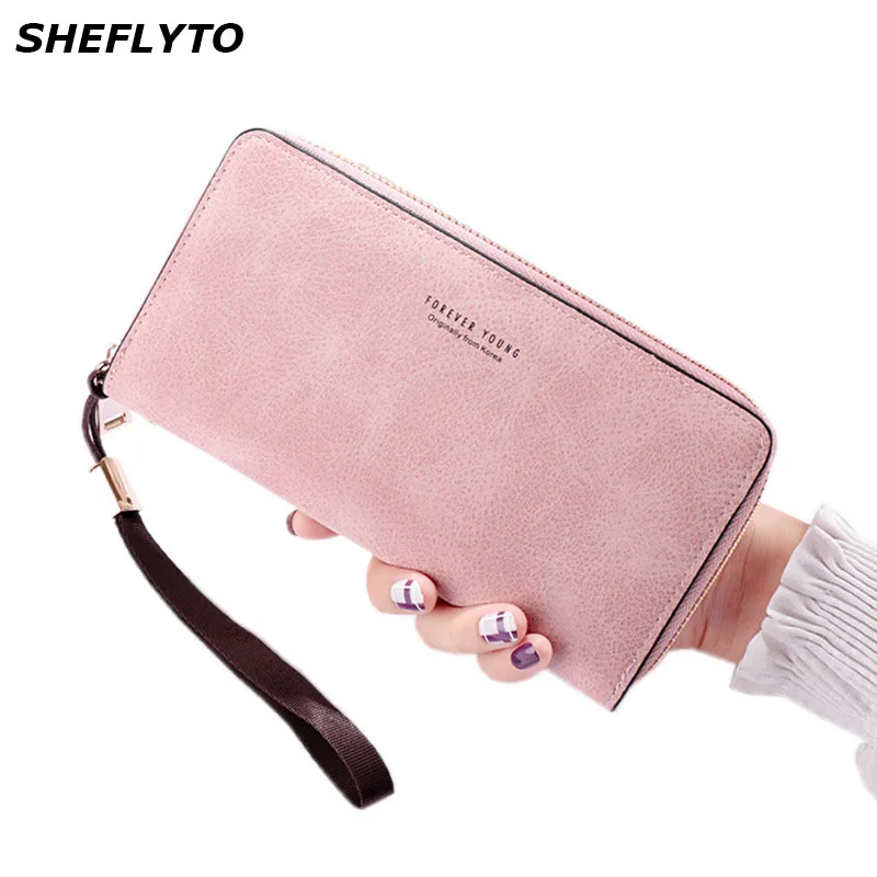 

Luxury Brand Women's Purses Ladies Zipper Long Leather Phone Wallets Female Coin Clutch Bags Casual Money Credit Card Holders