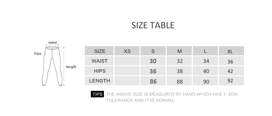 size table