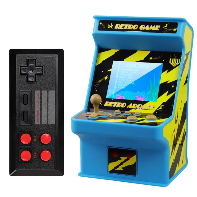 Двух игроков Ретро аркадная игра bittboy игры 8-битный игровой автомат Встроенный 256 игровая консоль мини Портативный портативная игровая приставка в подарок для детей игрушки - Цвет: Синий