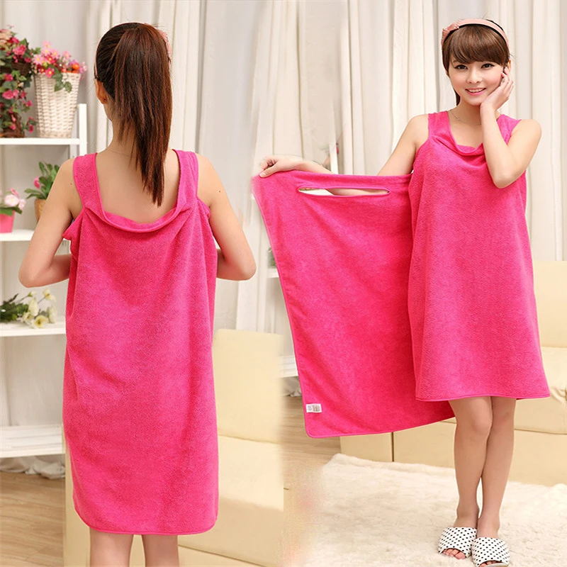 Women Wearable Beach Towel /Bath Sexy Microfiber Towels Soft Wrap Skirt Super Absorbent Bath Gown 140x80 cm | Дом и сад