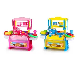 Детский кухонный набор пластиковый симулятор игры еда детские игрушки с легкой музыкой Дети кухня игрушка «кухонные принадлежности»