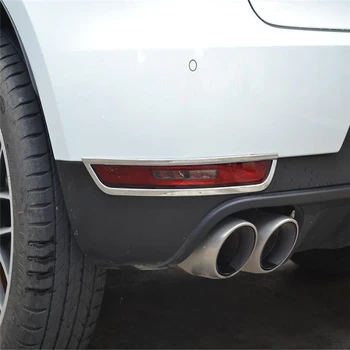 

WELKINRY car auto cover styling For Porsche Macan 2014 2015 2016 2017 ABS chrome tail rear fog lamp light trim