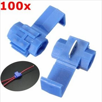 

100pcs Blue Scotch Lock Quick Splice Wire 18-14 AWG Connector Terminal Crimp