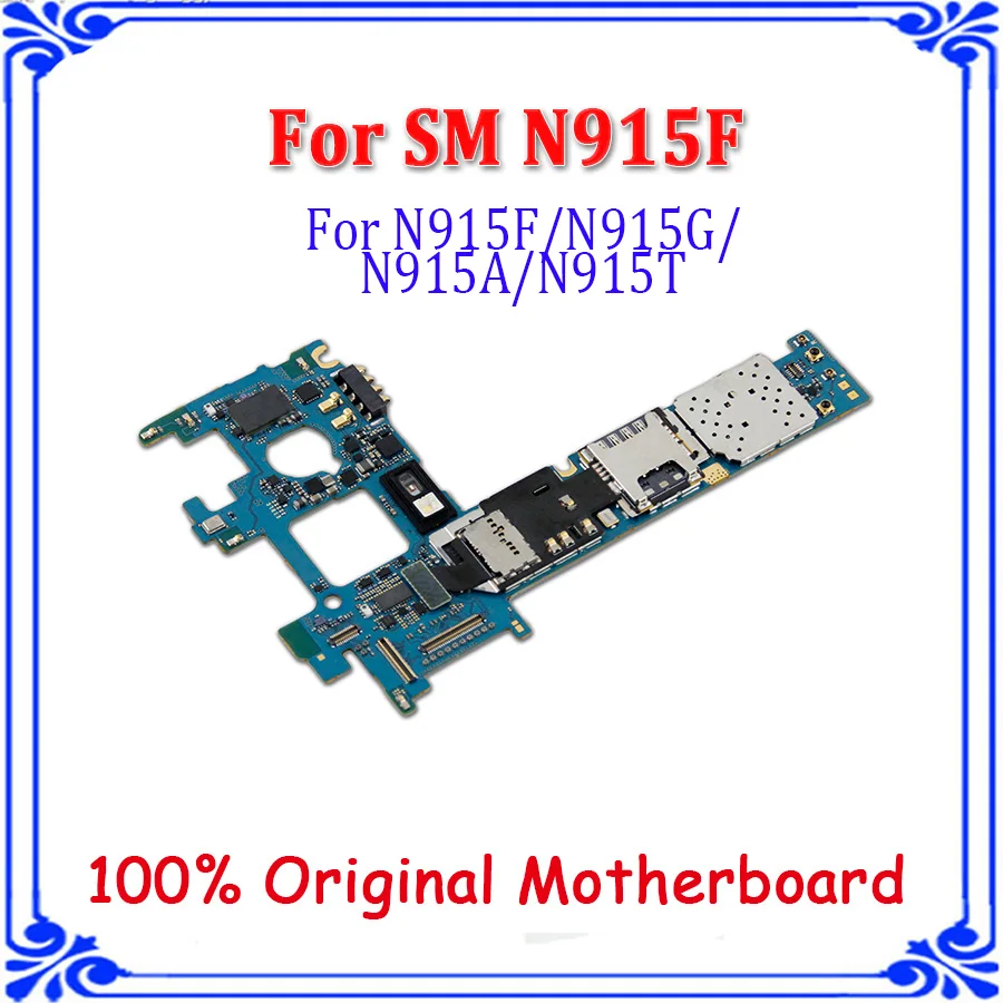 Оригинальная разблокированная материнская плата 32 ГБ для samsung Note Edge N915F N915A N915T N915G N915V основная логическая плата с чипами ОС Android
