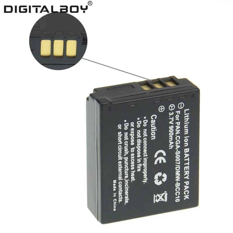 Настоящее Ёмкость 1 шт. 900 мАч 3.7 В CGA S007 DMW BCD10 cgas007 для Panasonic DMC TZ1 TZ2 TZ3 TZ4 TZ5 tz11 tz15 tz24