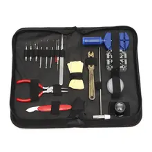 19 шт. профессиональные часы набор инструментов для ремонта Лупа держатель на ремешке чехол открывающийся нож ленточное устройство для удаления звеньев набор с сумкой для хранения