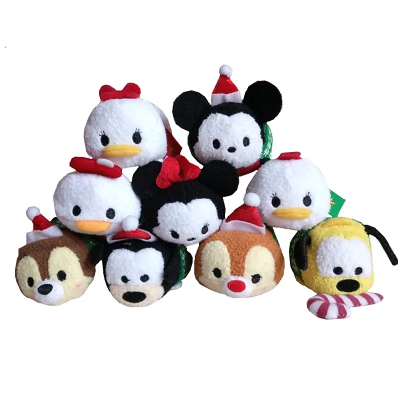 

Tsum Tsum Mini Plush Toy Christmas Holiday Donald Duck Daisy Duck Chip and Dale Pluto Goofy Dog Cute Screen Cleaner Kids Toys