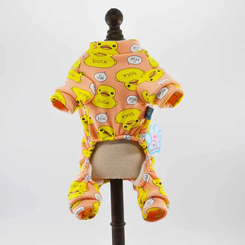 Cute Printed Pet Clothes Small Dog Jumpsuit Rompers Puppy Pet Hoodie Coat for Dogs Cats Super Soft and Warm Chihuahua Costume Dog Apparel XS S M L XL6