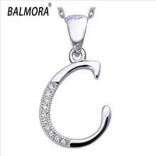 Wholesale Letter C 100% Actual 925 Sterling Silver Jewellery Pendants for Girls Males Equipment Trend Pendant Matches for Necklace
