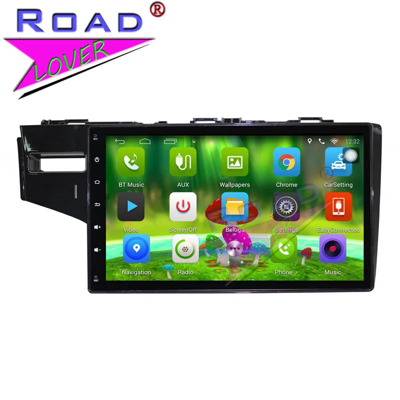 Perfect TOPNAVI Android 6.0 2G+32GB Quad Core 10.1" Car Media Center Player For Honda Fit 2014 Stereo GPS Navigation NO DVD Auto Audio 1
