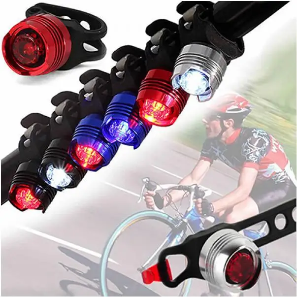 Excellent Plastic LED Bike Bicycle Cycling Front Rear Tail Helmet Red Flash Lights Safety Warning Lamp Safety Caution Light Accessories 14