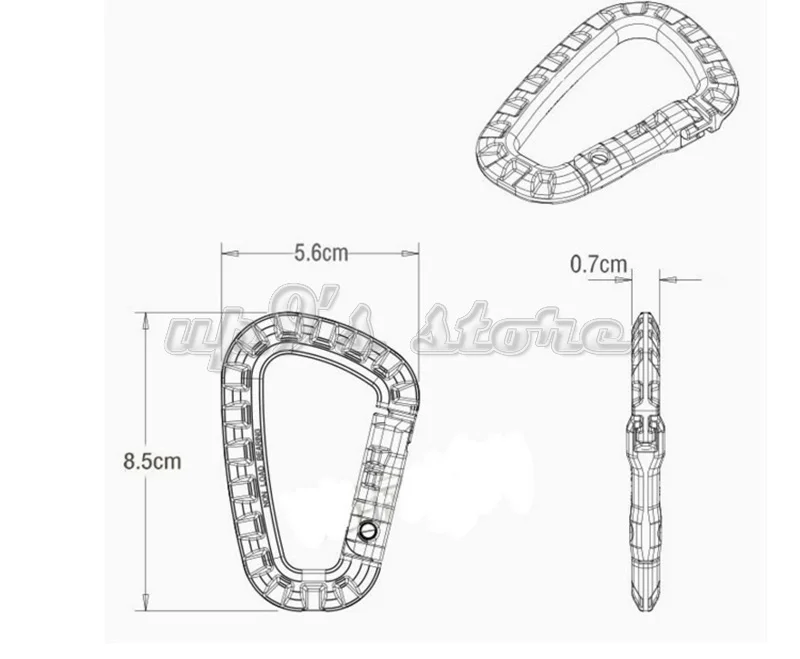 Lot D Shape Mountaineering Tactical Buckle Snap Clip Plastic Steel Climbing Carabiner Hanging Keychain Hook Edc Gear In Outdoor Tools From Sports Lot D Shape Mountaineering Tactical Buckle Snap Clip Plastic