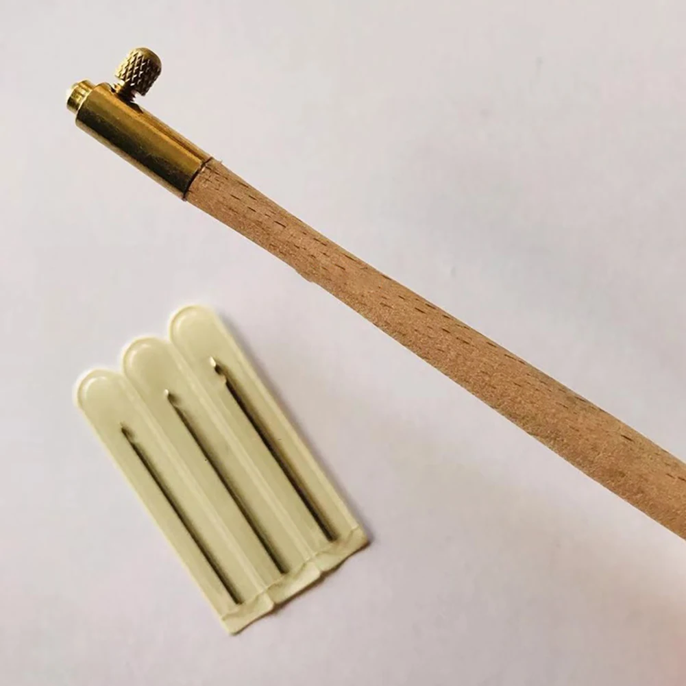 Вязание DIY французский тамбур вышивка вязальным крючком металл с 3 иглами деревянная ручка легкий швейный инструмент Бисероплетение обруч
