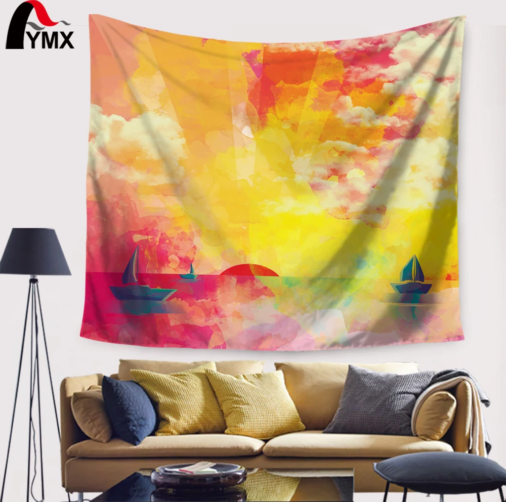Bird Scenic Art Patterns Tapestry Wall Hanging Polyester Fabric Mandala Decor Yago Mat Beach Towel Tapiz Gobelin | Дом и сад