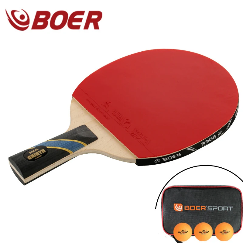 1 قطعة 7 طبقات Ayours قاعدة نظام WRB مضرب ترابيزة تنس مضرب ضوء طويل مقبض قصير بينغ بونغ مضرب الجدف شفرة مع حقيبة