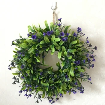 

AsyPets Lifelike Artificial Wreath Flowers Door Hanging Wall Window Wedding Party Christmas Decor 11.8" Diameter-30
