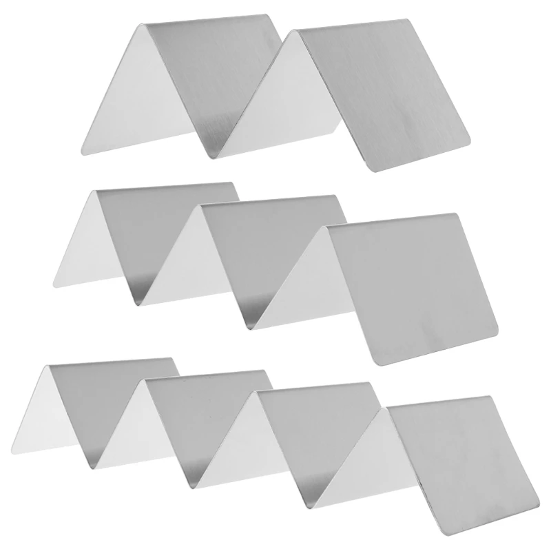 

Wave Shape Stainless Steel Taco Holders Mexican Food Rack 2-4 Hard Shells Stand #0725