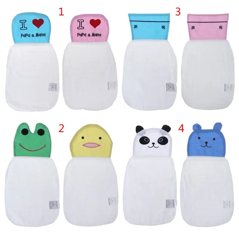 

2pcs Baby Back Towel Sweat Absorb Gauze Kids Infant Breathable Hanging Cartoon