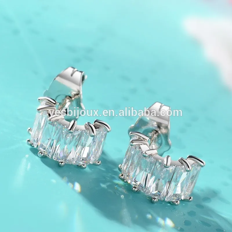 

cubic zirconia earring cz jewelry made in yiwu china cz brincos stick stud earring bijouteria wish jewellery
