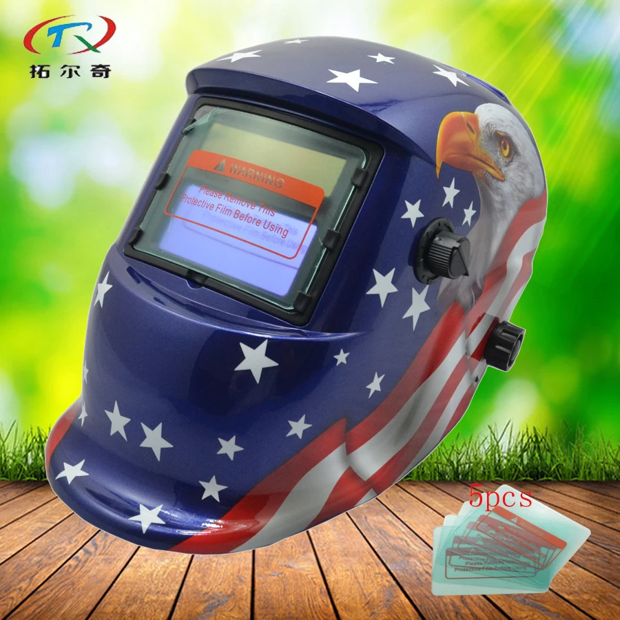 grinding control welding helmet auto darkening with long gloves solder