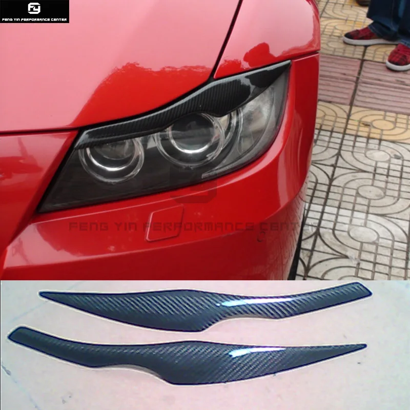 E90 3 серии 320i передние фары из углеродного волокна для BMW 325i 330i 05-12 Бесплатная