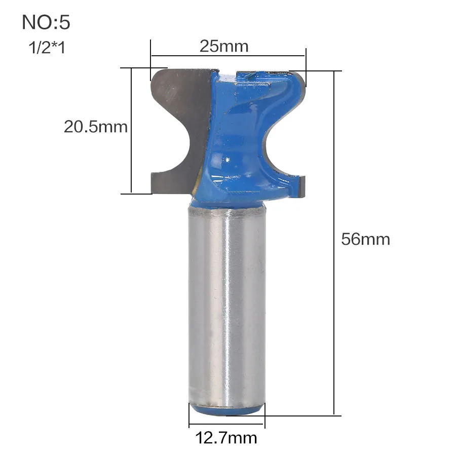 1/2 "Shank1/4 хвостовика Двойной Палец биты для дерева промышленного класса Двойной Палец Бит плотничьи инструменты для работы с деревом фреза