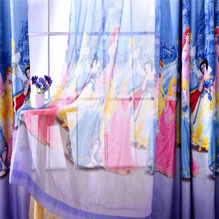 Последний корейский розовый цвет мечта принцесса дизайн мультфильм шторы для детей девочек гостиная спальня оттенок Cortina индивидуальный размер - Цвет: Tulle