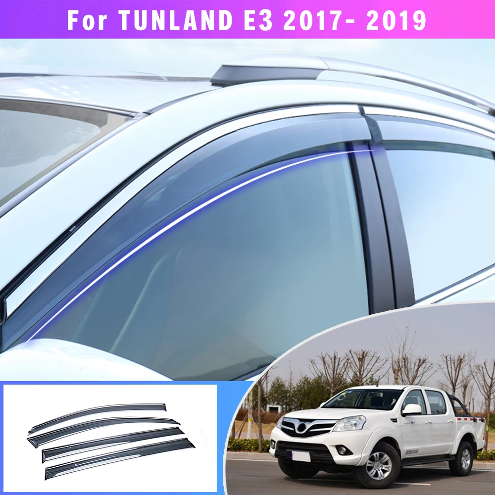 4 шт. ветрозащитные козырьки для автомобильных окон Foton TUNLAND E3 2017 2018|Навесы и