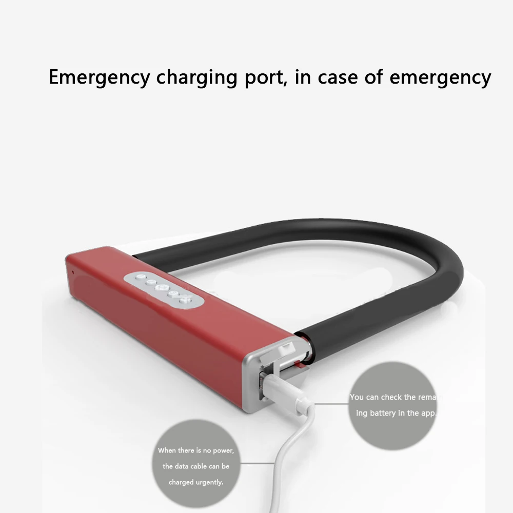 Смарт Bluetooth без ключа U тип замок водонепроницаемый приложение Кнопка Противоугонный пароль дверь багажный замок