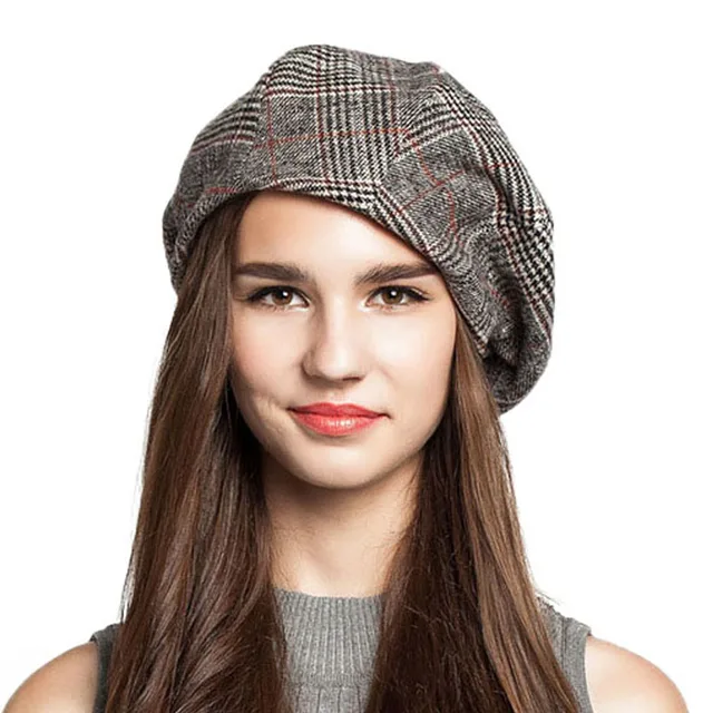 FS French Artist Beret Hat For Women Female Winter Fashion Black Blue