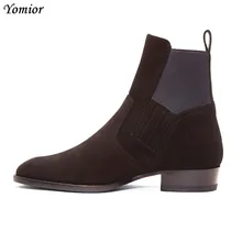NEW Kanye West Style Chelsea Boots Fashion High Quality Men Ankle Boot Real Leather Wedding Party Motorcycle Boot Oxford Casual NEW Kanye West Style Chelsea Boots Fashion High Quality Men Ankle Boot Real Leather Wedding Party Motorcycle Boot Oxford Casual