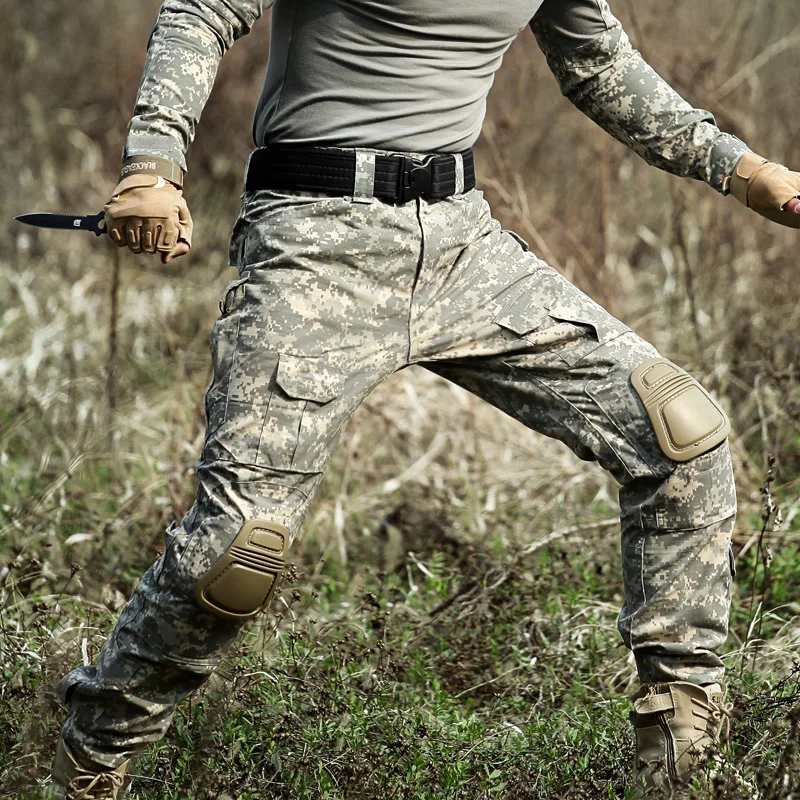 Camouflage Tactical Pants Military Cargo Pants Knee Pad Field Work Combat Men US Army Pantalon Hunt Ploce Airsoft Trousers white cargo pants