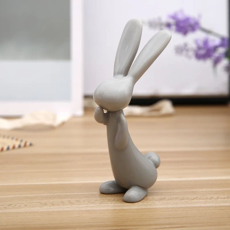 Ellen Brook, 1 шт., креативные корейские канцелярские принадлежности, милый стоячий кролик, яркие цвета, шариковые ручки, школьные канцелярские принадлежности, подарок - Цвет: Светло-серый