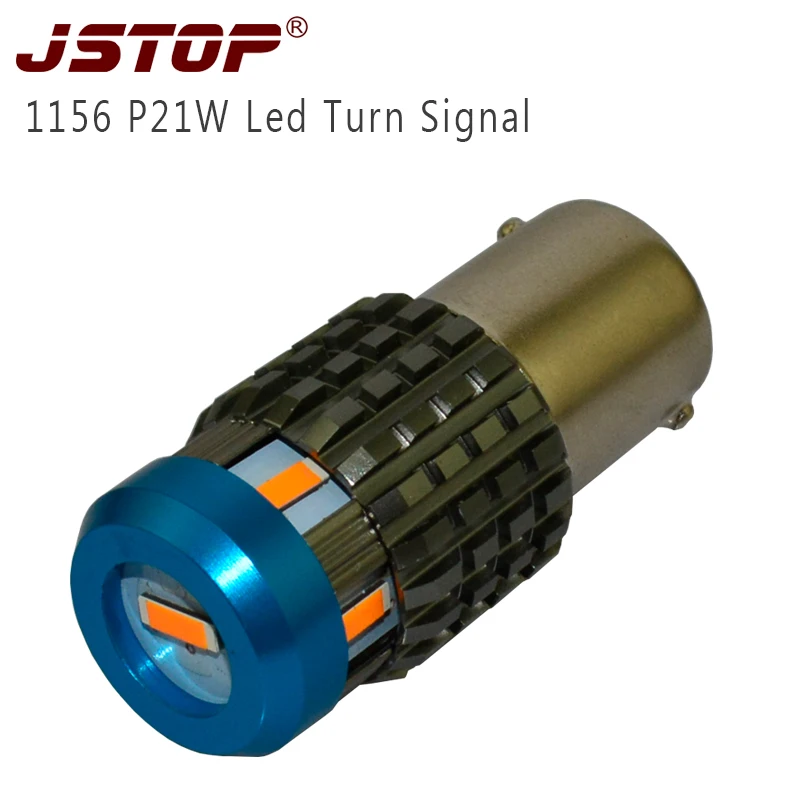 JSTOP 1x Янтарный светодиодный сигнал поворота 1156 py21w Автомобильные фары 100% без