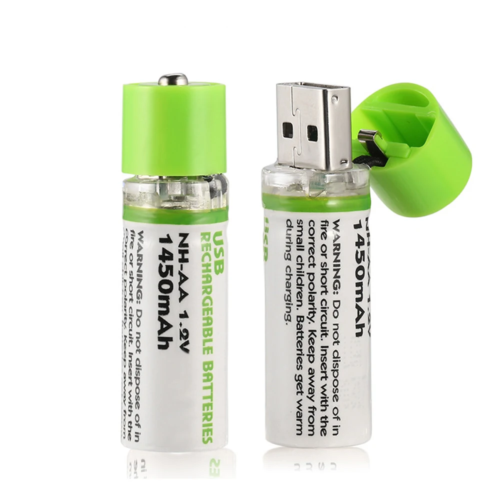 1 шт. аккумуляторная батарея AA Nimh 2 В 1450 мАч Ni MH USB мАч|Перезаряжаемые батареи| |