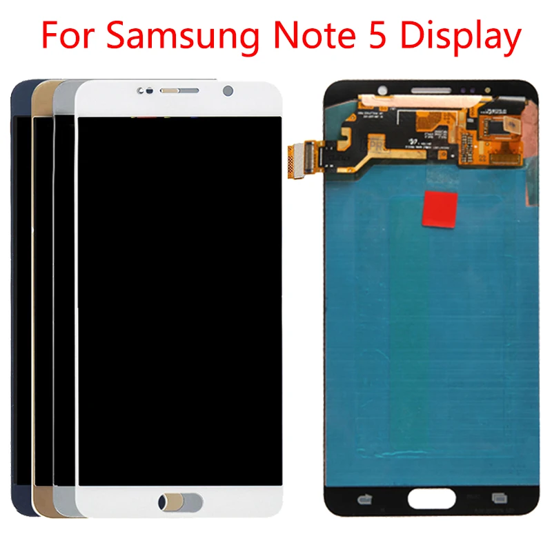 

N920F AMOLED LCD For Samsung Note 5 LCD Screen Display Frame Touch Screen Digitizer SM- N920F N920P N920A With Red Burnt Shadows