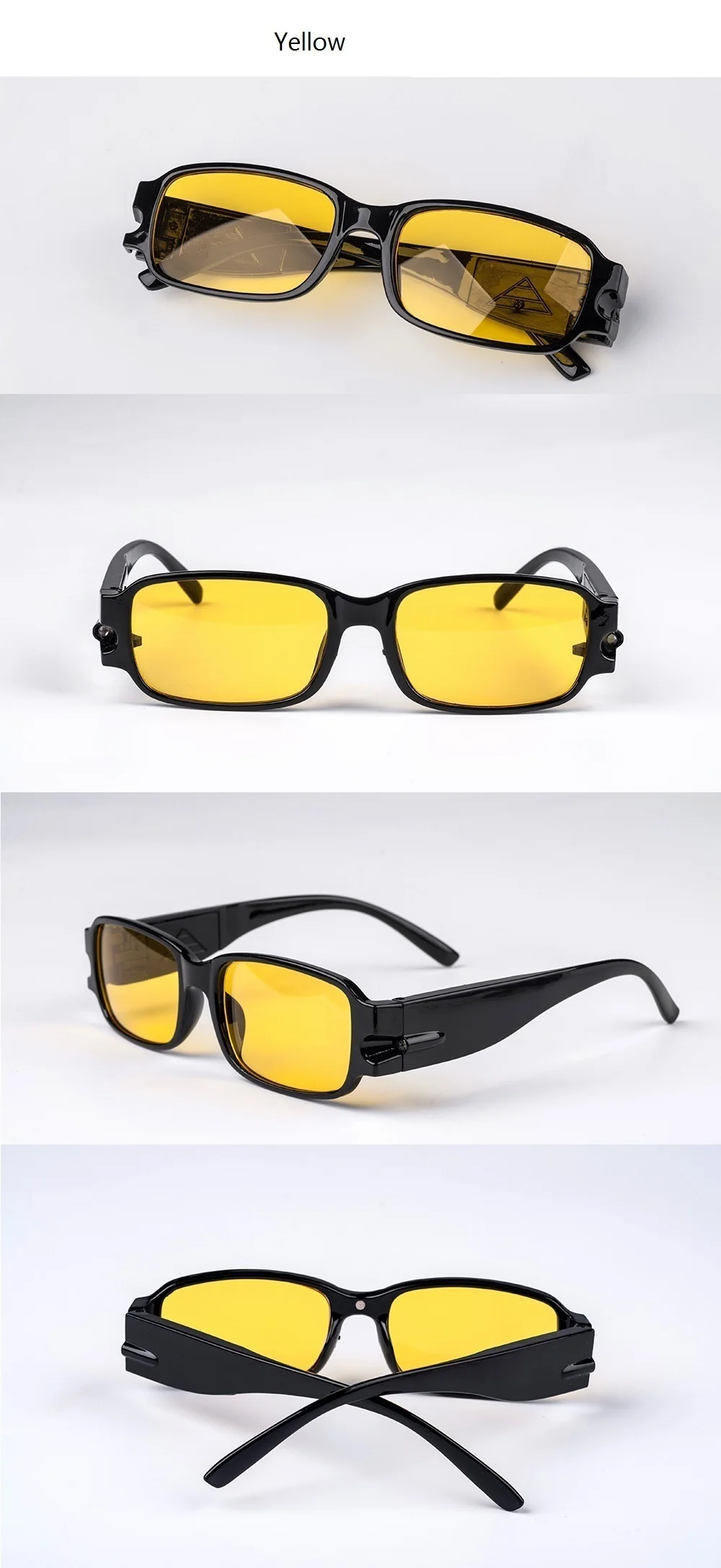 Светодиодный светильник для чтения очки прозрачные солнцезащитные очки Lettura 1,0 1,5 2,0 2,5 3,0 3,50 4,0 диоптрий ночное пресбиопические очки для зрения