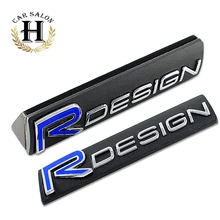 RDESIGN Car Grille/Tail/Fender standard cover trim auto exterior accessories 3D metal sticker for Volvo XC60 S60 V60 V40 2014-16
