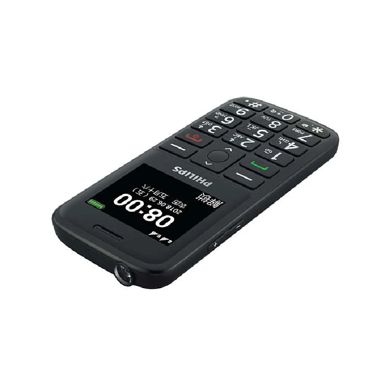 Original Philips E207L keyboard Phone MTK 2.0 inch 1600mAh battery FM Radio support up to 16GB memory card Dual SIM 2G GSM phone