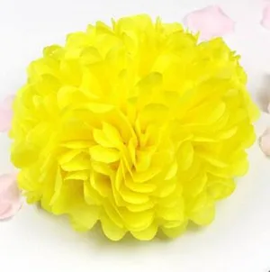Lemon 1 шт., размер: 4/6/8/10/12 дюймов ткани Бумага помпоны для творчества DIY Ремесло Цветочные шары из бумаги для вечеринок и свадебных церемоний украшения дома поставки - Цвет: Lemon
