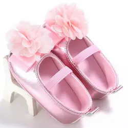 2018 новая детская одежда для девочек малышей младенческой новорожденных цветок Мягкий противоскользящие Обувь для младенцев 0-18 м
