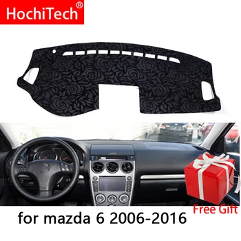 

Rose Pattern Non-slip Dashmat Dash Mat Dashboard Cover Pad Cover Carpet Car Sticker for mazda 6 2004 2005 2006-2016 Car Styling