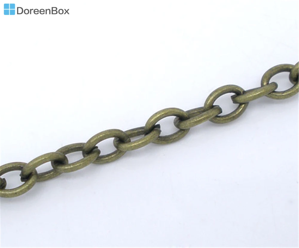 Doreen Box Lovely 5 м бронзовые цветные звенья цепи фурнитура 5x3,5 мм(B04711