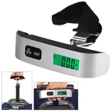 Hostweigh мини электронные весы с ЖК-дисплеем 50 кг Ёмкость для ношения в руке Чемодан цифровой взвешивающее устройство термометр Кухня весы